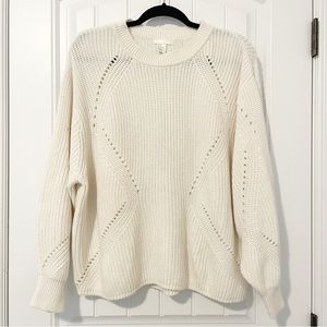 H&M Creamy White Knit Sweater Size Medium